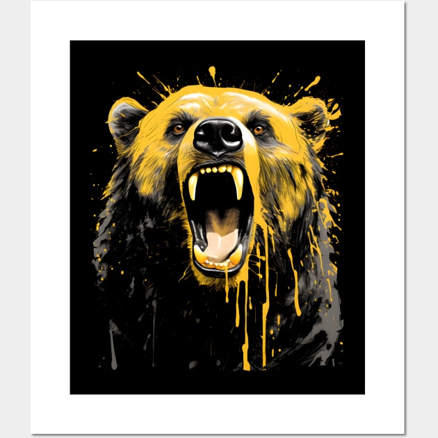 Black Bear Painting Wall Art by ArtisticCorner